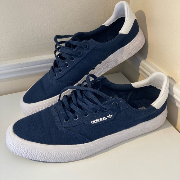 Adidas 3mc Navy Blue Canvas Shoes Used 